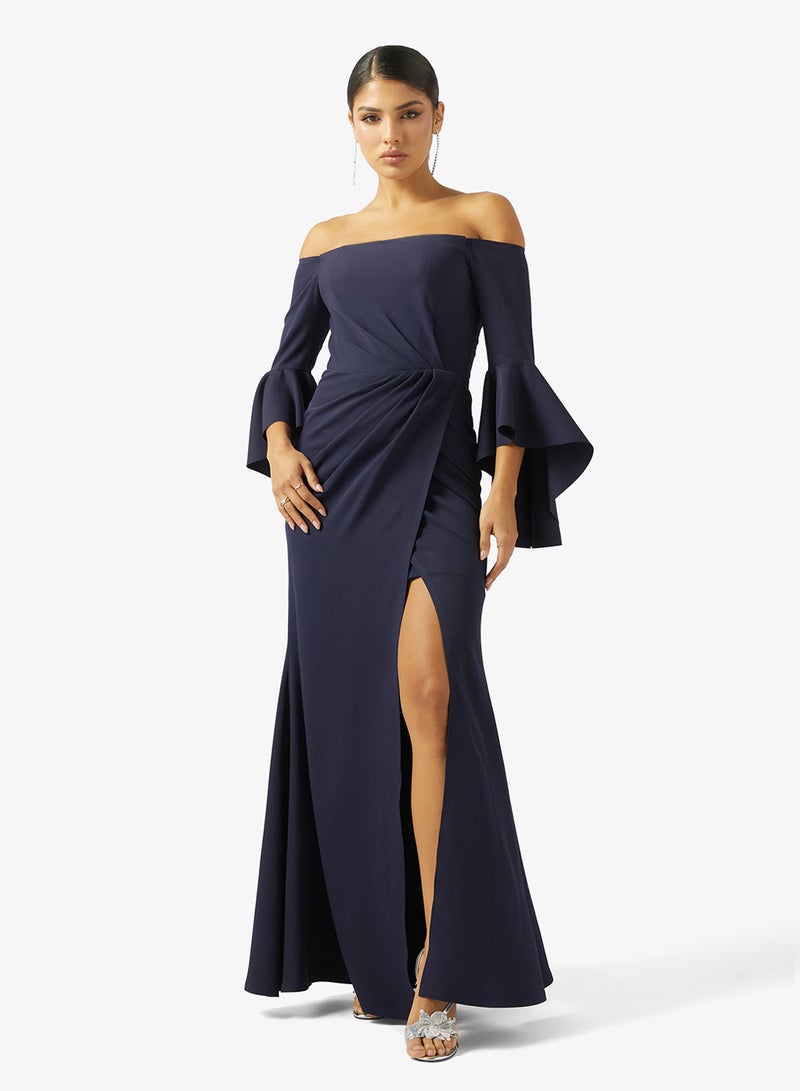 Iyra Off-Shoulder Draped Detail Dress - Image 1